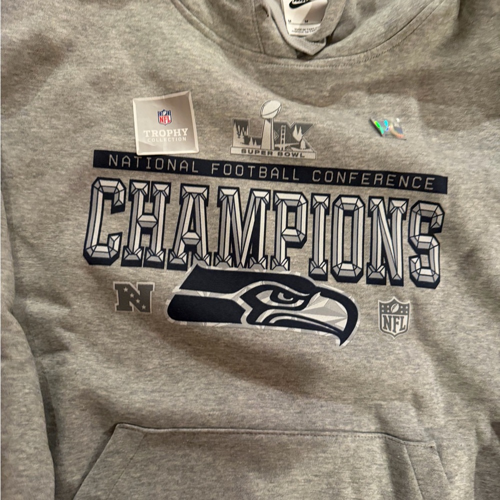 Nike Gray Seattle Seahawks "Champions" Pullover Hoodie